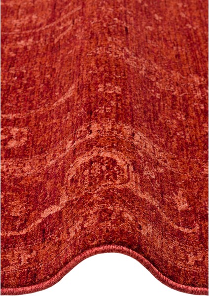 Harmoni 03 Red Vintage Eskitme Desenli Yumuşak Dokulu Şık Mutfak Koridor Salon Halısı modelleri