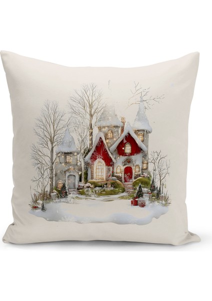 Yılbaşı Serisi Çift Tarafı Dijital Baskılı Kırlent Kılıfı (Christmas Noel Cushion Cover)