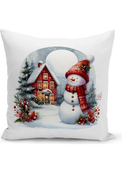 Yılbaşı Serisi Çift Tarafı Dijital Baskılı Kırlent Kılıfı (Christmas Noel Cushion Cover)