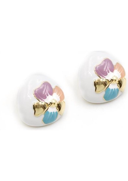 Mineli Çiçek Küpe - Mor fiyatları