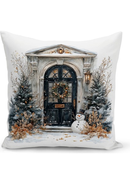 Yılbaşı Serisi Çift Tarafı Dijital Baskılı Kırlent Kılıfı (Christmas Noel Cushion Cover)