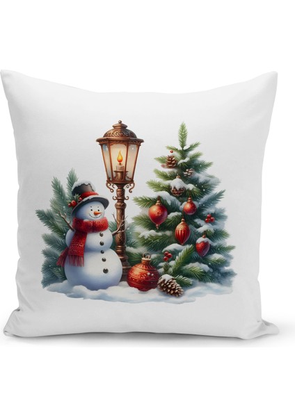 Yılbaşı Serisi Çift Tarafı Dijital Baskılı Kırlent Kılıfı (Christmas Noel Cushion Cover)