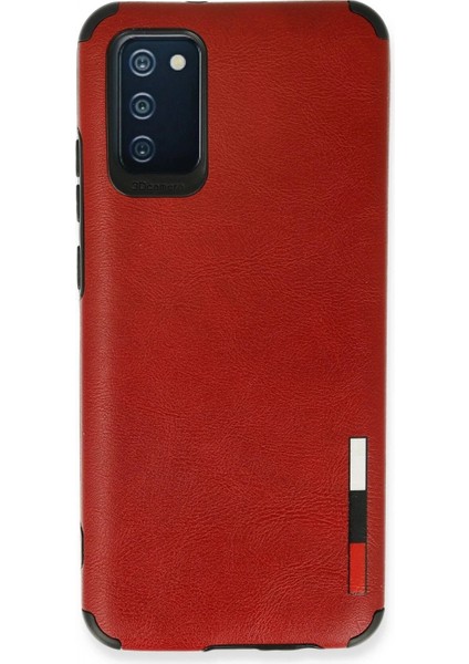 Ieg Samsung Galaxy A03S Kılıf Loop Deri Silikon - Kırmızı
