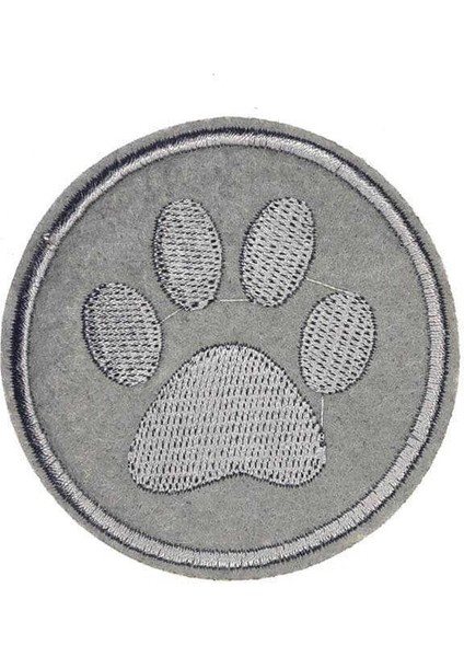 aplike ütü ıle yapışan gri pati arma 5 cm