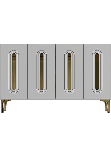 KA1520BG- Rany Konsol, Tv Sehpası, Çok Amaçlı Dolap 150CM Beyaz-Altın fırsatları