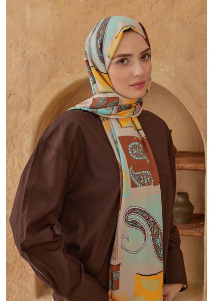 Ipeksi Şal Paisley Patchwork Desen - Modakaşmir modelleri