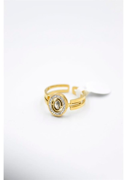 6'lı Yuvarlak Taşlı Yüzük - Altın