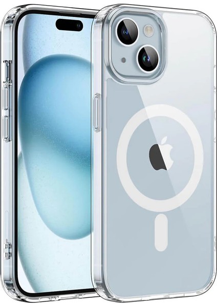 iPhone 15 Plus Kılıf Magsafe Özellikli Şeffaf Silikon Kapak fiyatları