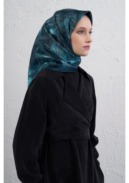 Çiçek Desenli Twill Ipek Eşarp -2025/2026 -9409D 04 fiyatları