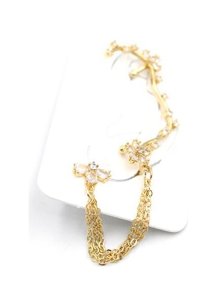 Taşlı Kıkırdak Küpe - Altın fiyatları