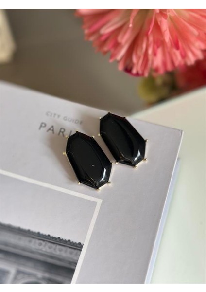 Taşlı Küpe - Siyah fiyatları