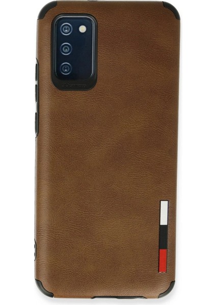 Ieg Samsung Galaxy A03S Kılıf Loop Deri Silikon - Kahverengi