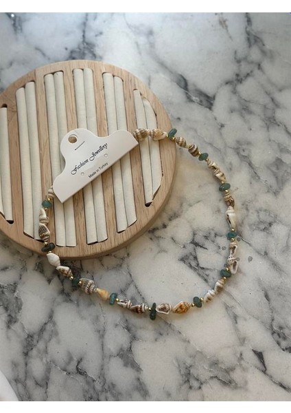 Deniz Kabuğu Kolye - Yeşil