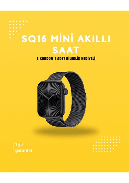 Akıllı Saat Sq-16 Mini Series 10 | Unisex Tasarım, Sağlık ve Spor Takibi