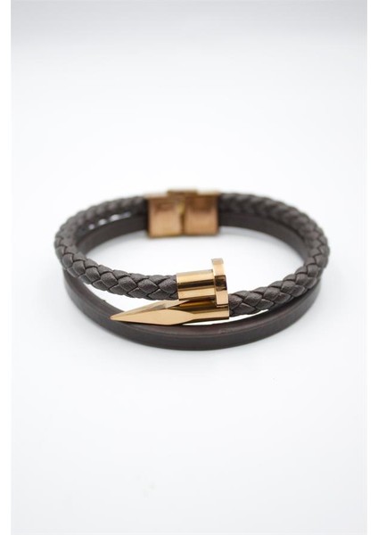 Deri Çivi Bileklik - Rose