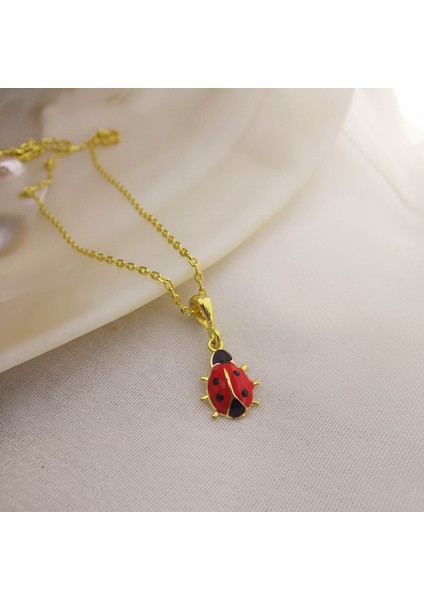 925 Ayar Gümüş Kırmızı Uğur Böceği Kolye indirimleri