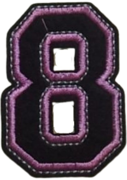 aplike ütü ıle yapışan 8 rakamı arma 3x4 cm