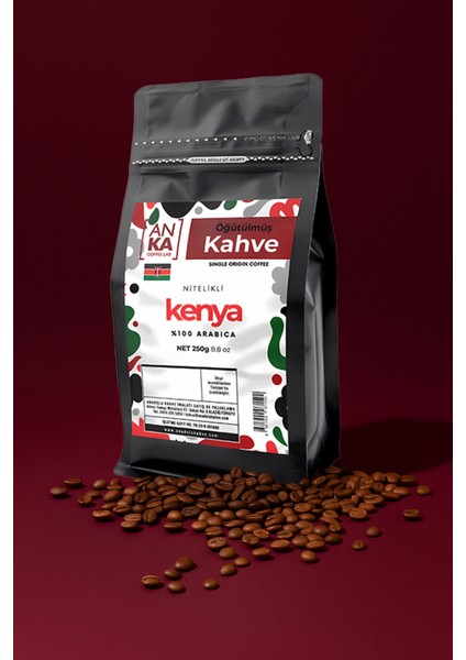 Kenya Nitelikli Taze Öğütülmüş Filtre Kahve 250 G – %100 Arabica Single Origin