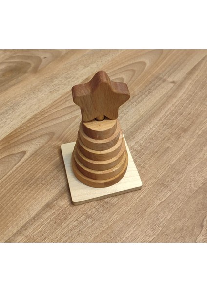 Montessori Ahşap Dizme Oyunu (Doğal Masif Ahşap) fiyatları