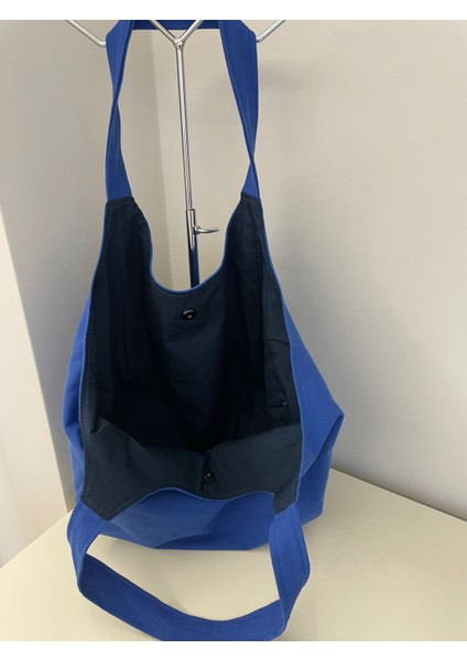 Pamuk Gabardin Kumaş Heybe Çanta-Lacivert Düz fırsatları