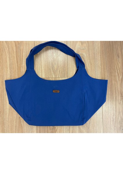 Pamuk Gabardin Kumaş Heybe Çanta-Lacivert Düz