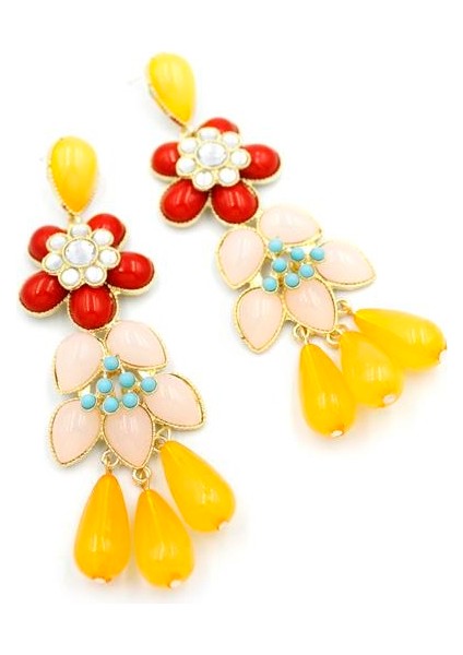 Çiçek Küpe - Kırmızı fiyatları