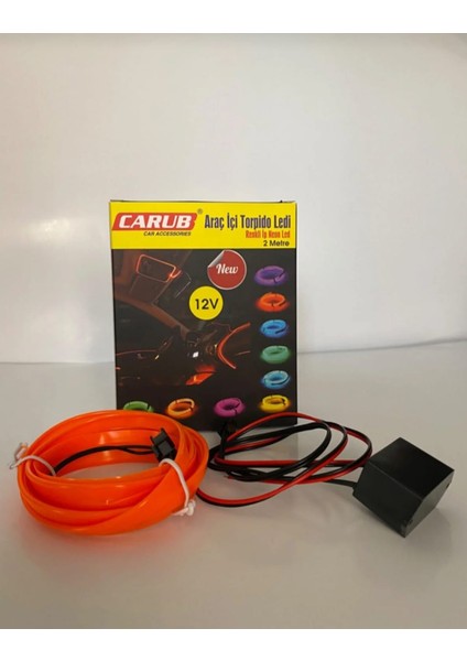 Carub Araç Içi Torpido LEDI12V Ip Neon Turuncu 2mt