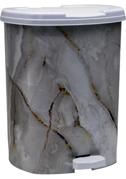 Asude 2 No Desenli Pedallı Çöp Kovası ROYALEKS-ASD187