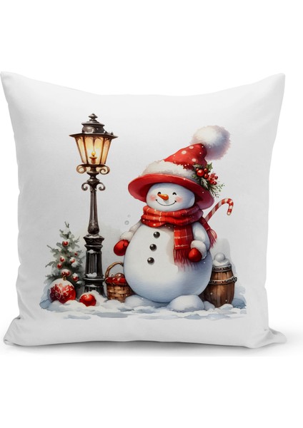 Yılbaşı Serisi Çift Tarafı Dijital Baskılı Kırlent Kılıfı (Christmas Noel Cushion Cover)