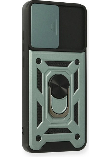 İEG Samsung Galaxy A03S Kılıf Pars Lens Yüzüklü Silikon - Yeşil fiyatları