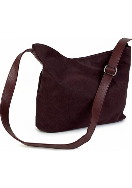 Süet Büyük Kadın Çantası | Omuz ve Çapraz Askılı Çanta | Geniş Hacimli, Günlük Çanta