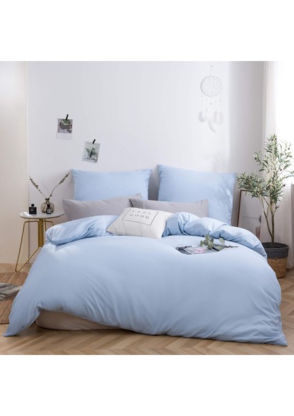 %100 Pamuk 57 Tel Iplik Boyalı Nevresim Seti Yumuşak Dokulu, Nefes Alan Kumaş