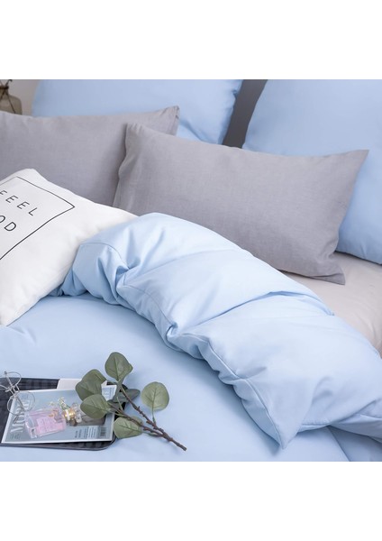 %100 Pamuk 57 Tel Iplik Boyalı Nevresim Seti Yumuşak Dokulu, Nefes Alan Kumaş fırsatları