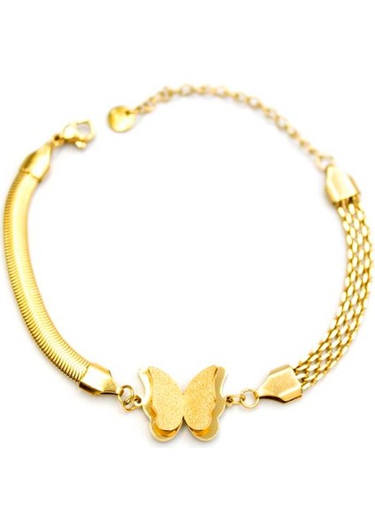 Kelebek Bileklik - Altın