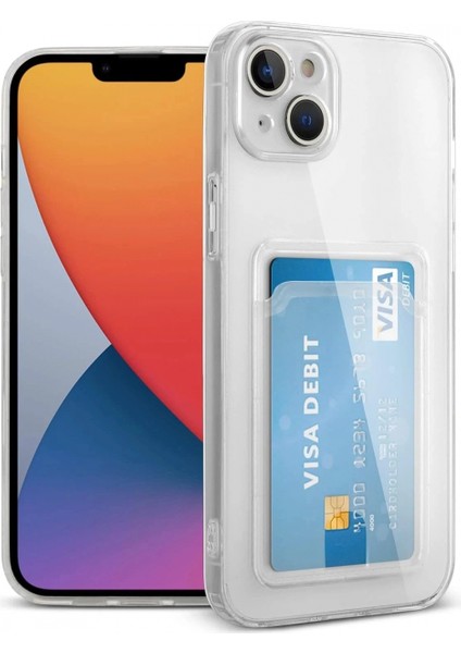 Ieg iPhone 13 Kılıf Kart Şeffaf Silikon - Şeffaf