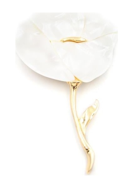 Gelincik Broş - Beyaz