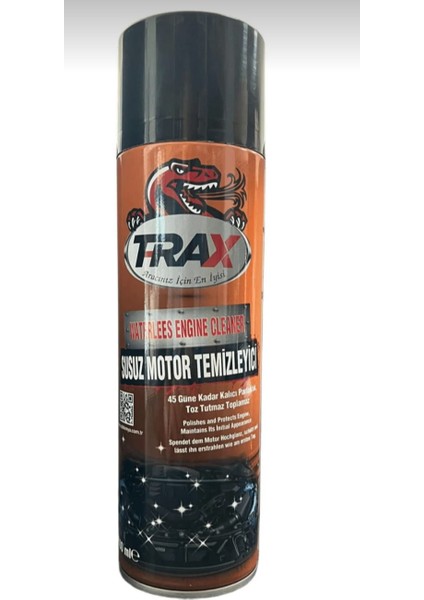 Trax Susuz Motor Temizleme Spreyi Motor Parlatıcı Sprey 500