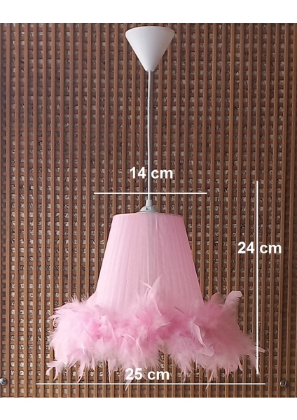 Pembe Kumaş Avize M-0418 Yatak Odası Çocuk Odası Genç ve Bebek Odası Avize Aydınlatma Sarkıt fiyatları