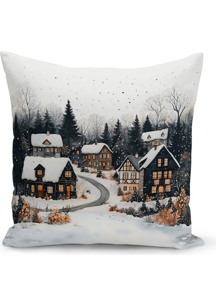 Yılbaşı Serisi Çift Tarafı Dijital Baskılı Kırlent Kılıfı (Christmas Noel Cushion Cover)