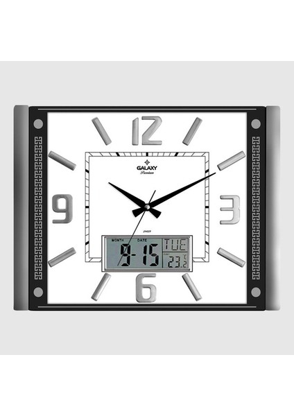 T-711-G-2 Premium Termometreli ve Takvimli Duvar Saati
