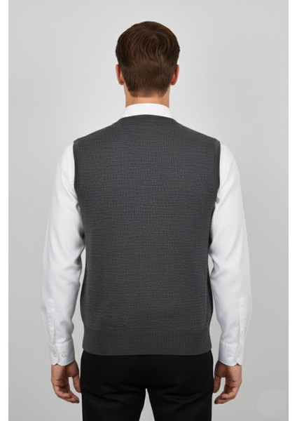 Erkek Düğmeli Yelek Cepli Çelik Örgü Klasik Kalıp BGL-ST04835 modelleri