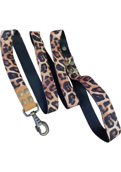 Köpek Göğüs Tasması Ayarlanabilir ve Gezdirme Kayışı Bedenli Set Takım Leopar Desen indirimleri