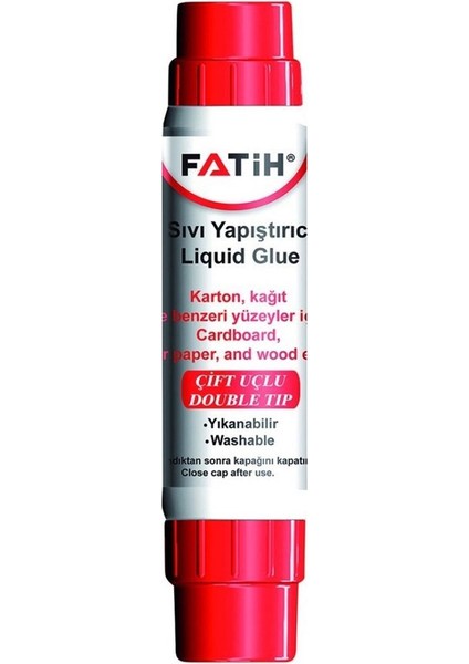 Fatih Sıvı Yapıştırıcı Solventsiz Çift Uçlu Şeffaf 30 Ml-24-Lı-Pkt