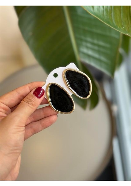 Taşlı Küpe - Siyah fiyatları