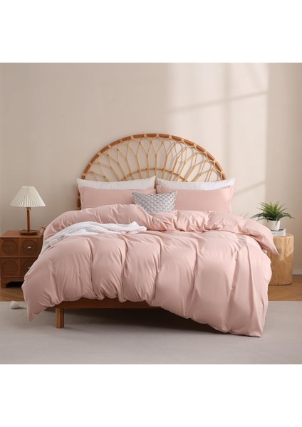 %100 Pamuk 57 Tel Iplik Boyalı Nevresim Seti Yumuşak Dokulu, Nefes Alan Kumaş