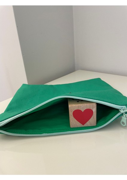 Gabardin Kumaştan Portföy Çanta-Yeşil Düz modelleri