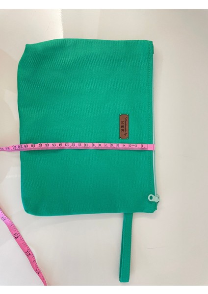 Gabardin Kumaştan Portföy Çanta-Yeşil Düz fırsatları