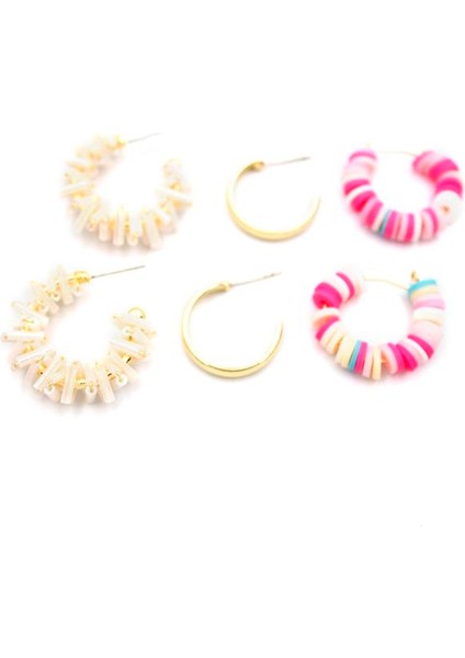 Kristal Boncuklu Küpe - Krem fiyatları