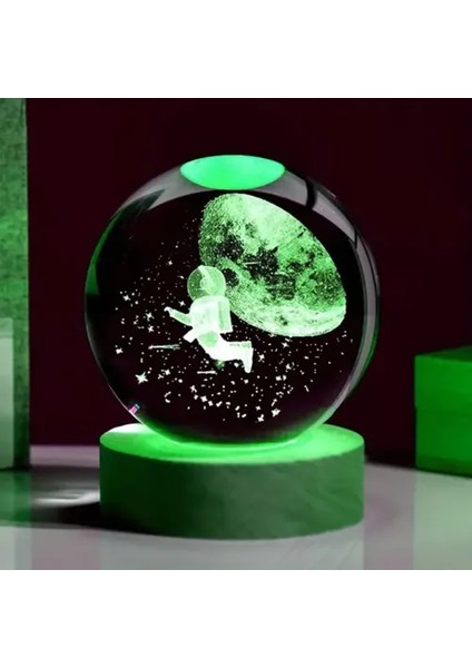 Dekoratif Uçan Astronot Tasarımlı Işıklı Cam Küre fırsatları