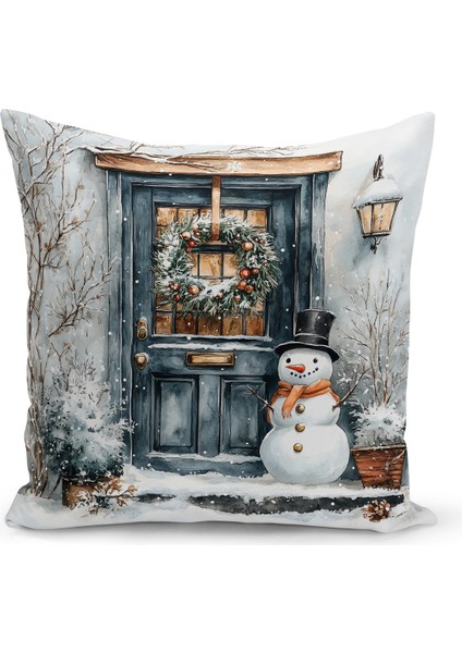 Yılbaşı Serisi Çift Tarafı Dijital Baskılı Kırlent Kılıfı (Christmas Noel Cushion Cover)